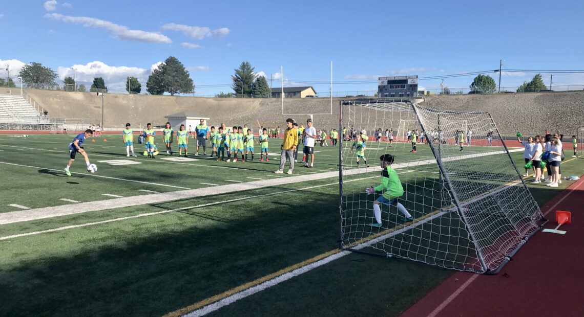 Nine teams participated in the All Stars Soccer Tournament that brought together students from Pasco elementary schools. (Credit: Johanna Bejarano / NWPB)
