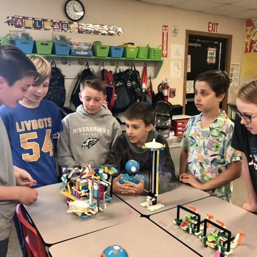 Livingston Elementary students who are part of the coding teams.