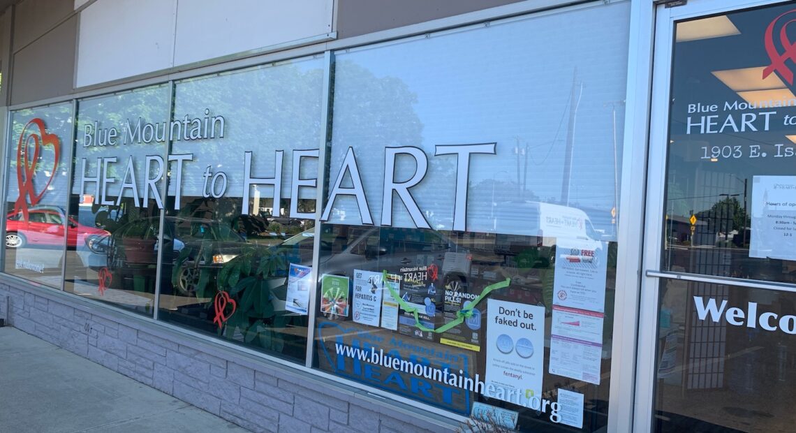 The outside of the nonprofit Blue Mountain Heart to Heart in Walla Walla. The organization serves people with chronic illnesses, including substance use disorder. (Credit: Blue Mountain Heart to Heart)