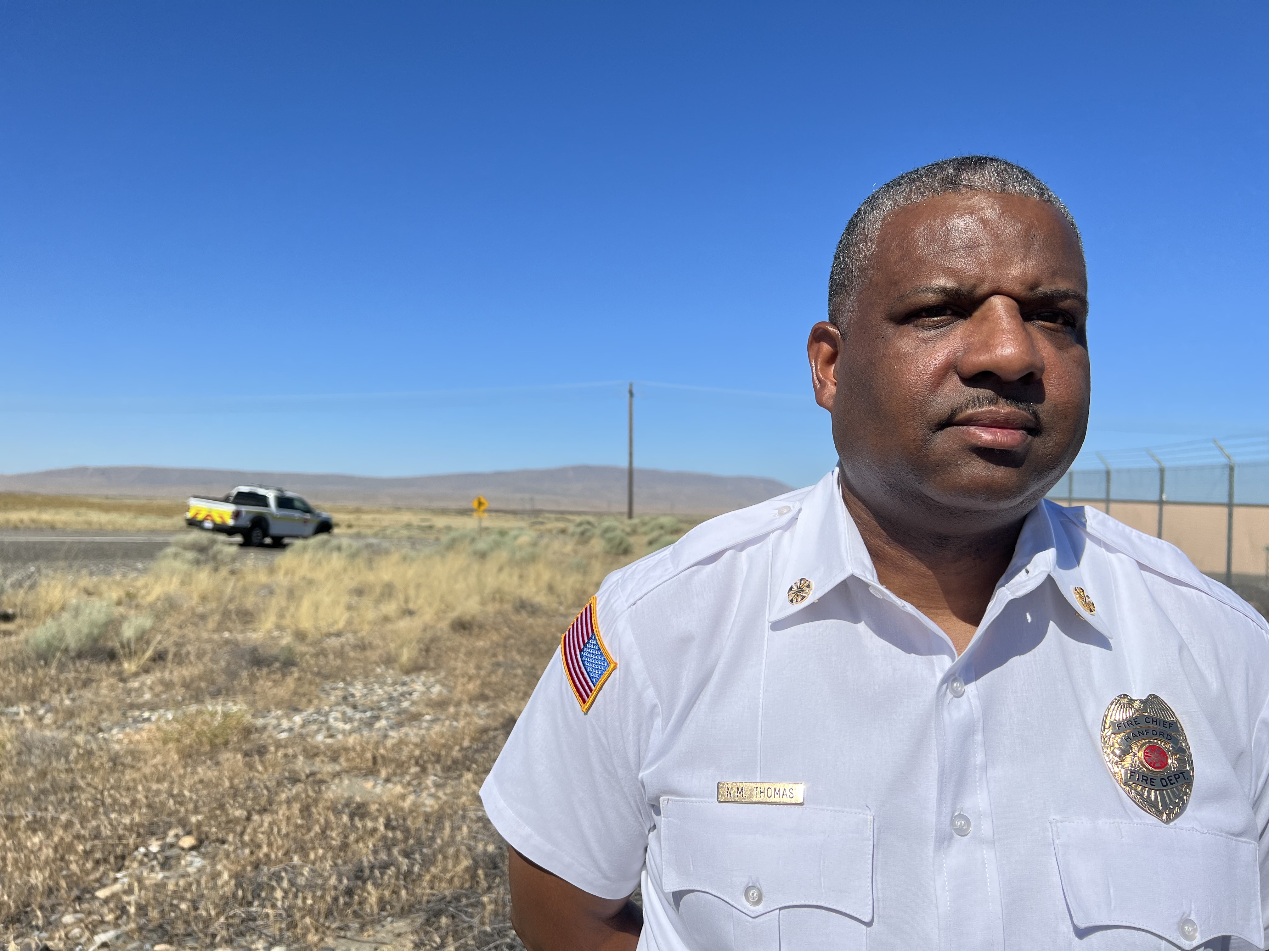 Western tumbleweeds are not a fan of Hanford Fire Chief Nickolus Thomas. He has three full-time firefighters working half the year to eradicate them along roadways and sensitive areas at the Hanford site.