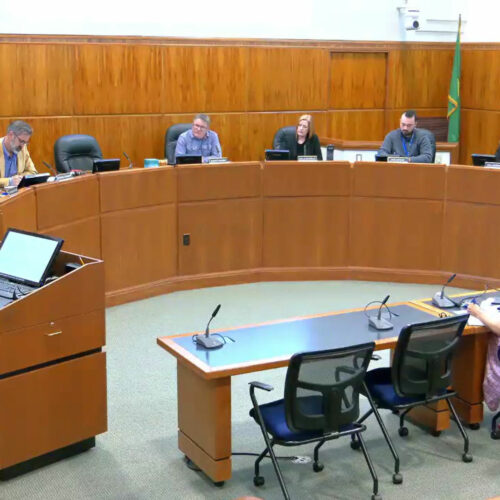 Community members address Bellingham City Council members during public comments on Oct. 7. Credit YouTube Screenshot.