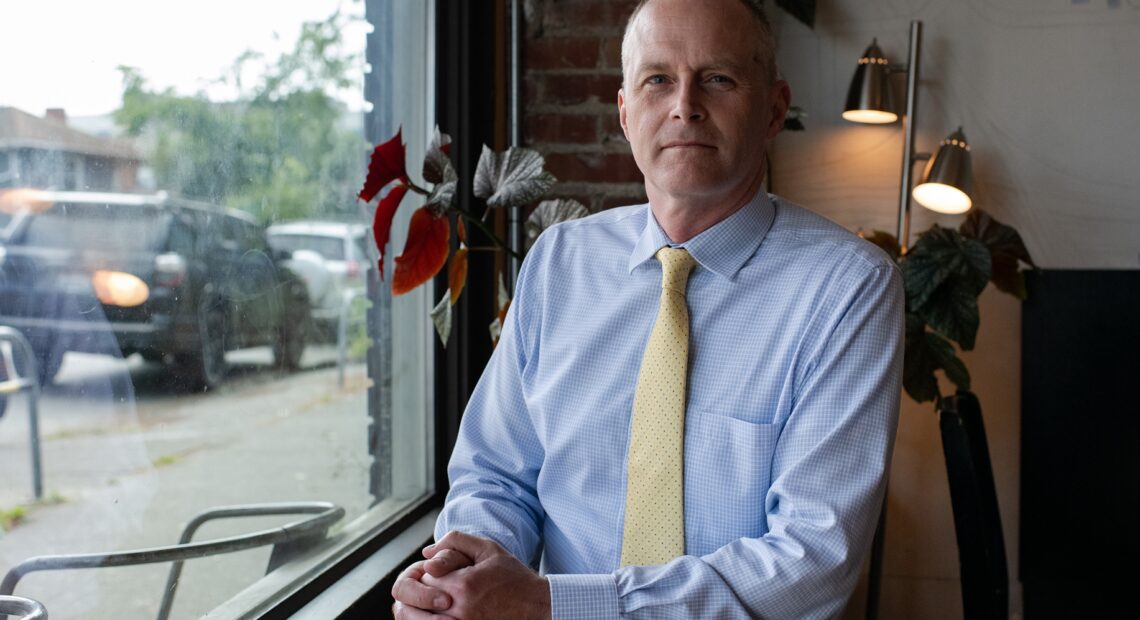 Douglas Galuszka, along with colleague Cortez Hopkins, sent in a tip to NWPB about deteriorating conditions at a building on the Seattle VA Campus, including a broken HVAC system documented as far back as 2017. Galuszka is now alleging whistleblower retaliation after he was suspended twice. (Credit: Caroline Walker Evans for Cascade PBS)