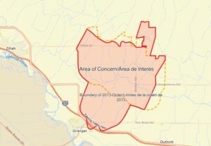 The area of concern map in EPA's legal action.