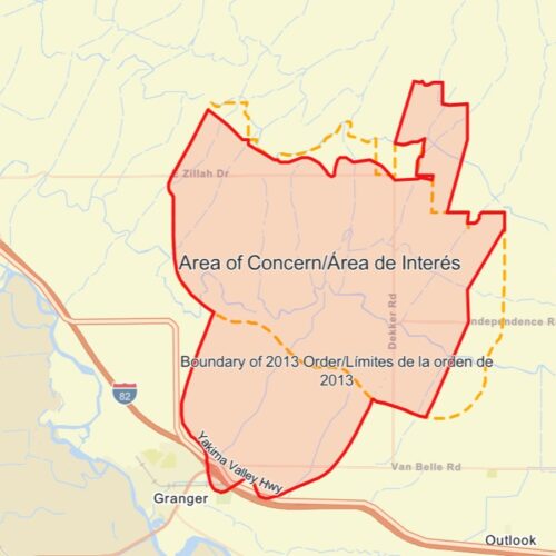 The area of concern map in EPA's legal action.