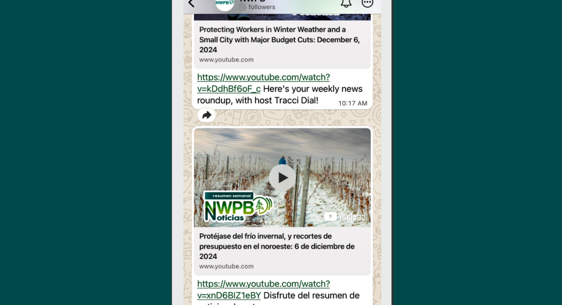 Únete al canal de WhatsApp de NWPB.