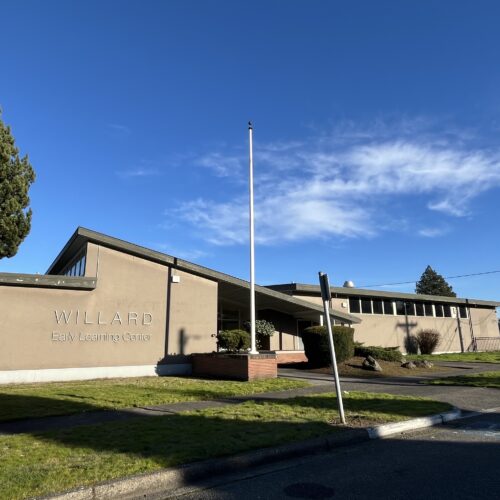 The Pierce County Central Labor Council is looking to buy the old Willard Elementary School in east Tacoma. They want to turn it into a 24-hour childcare facility for laborers. (Credit: Lauren Gallup // NWPB)