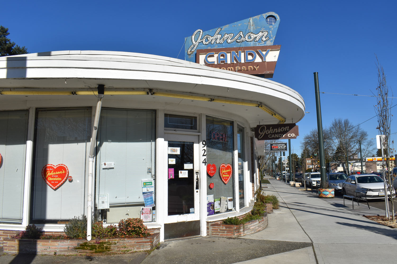 Johnson Candy Company sits on a corner in Tacoma's Hilltop neighborhood. The company was started in 1925 by Bill Johnson's grandfather. 