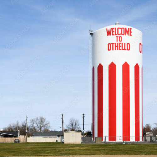 Una vista del tanque de agua de Othello, WA, en el condado de Adams. (Crédito: Ian Dewar Photography /AdobeStock).